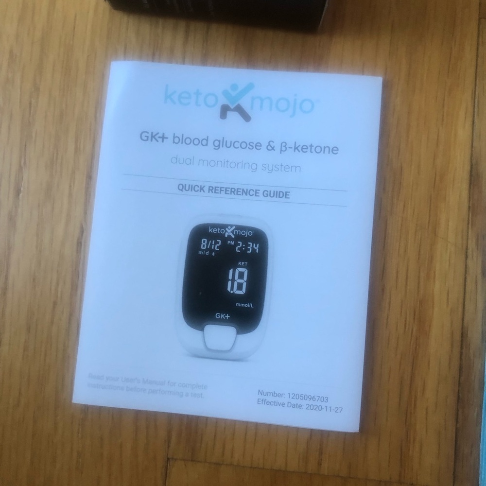 Keto-Mojo GK+ Blood Glucose & β-Ketone Monitoring System - Teal/White - Picture 6 of 9